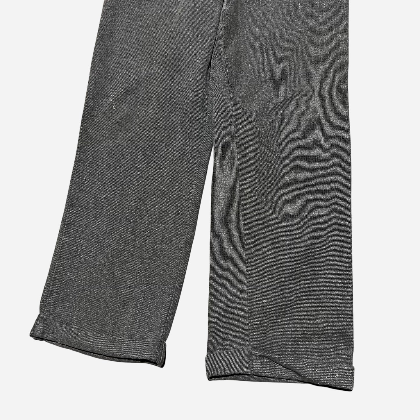 1960s Sail cloth salt and pepper cotton work pants (31w)