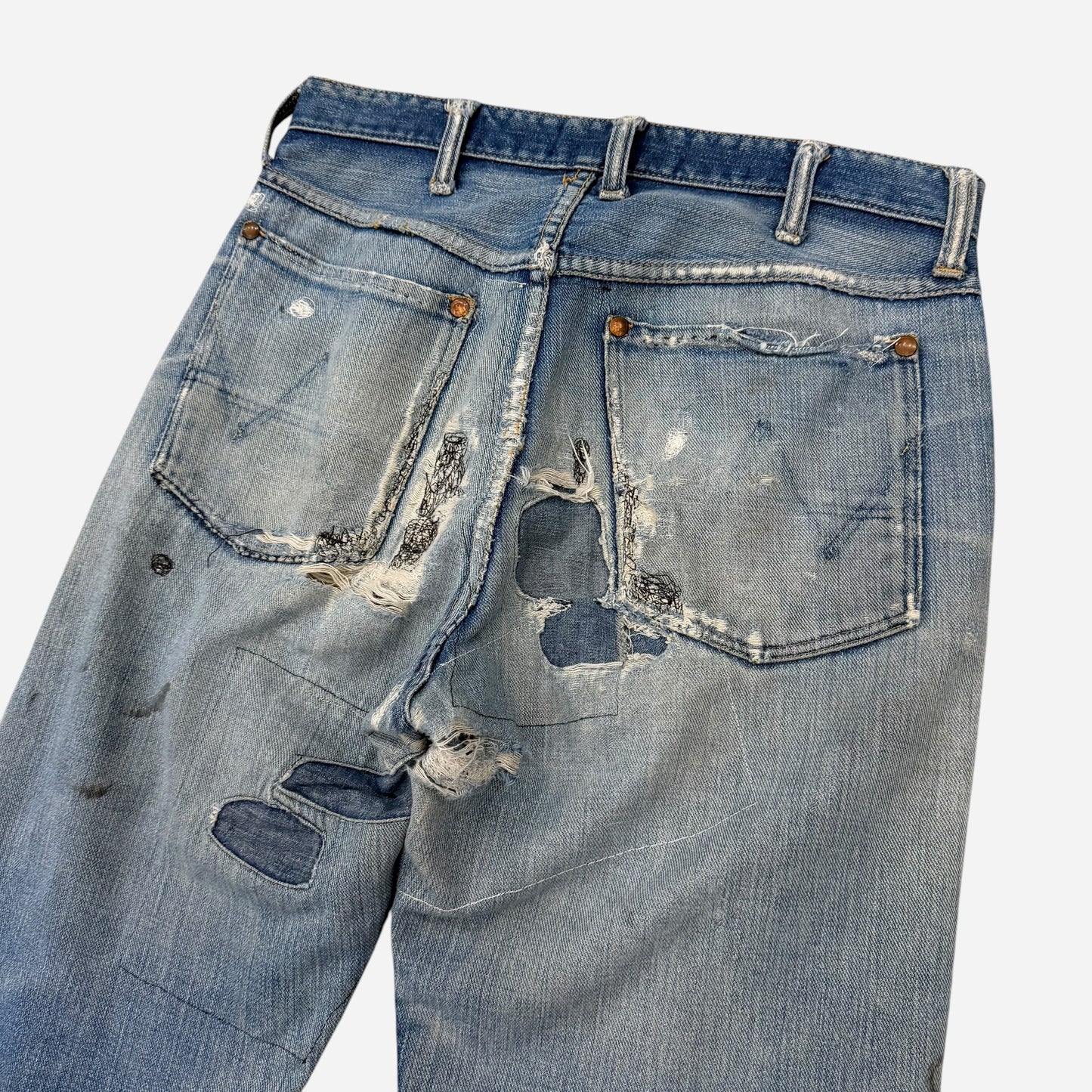 1950s Wrangler Blue Bell repaired jeans (30w)