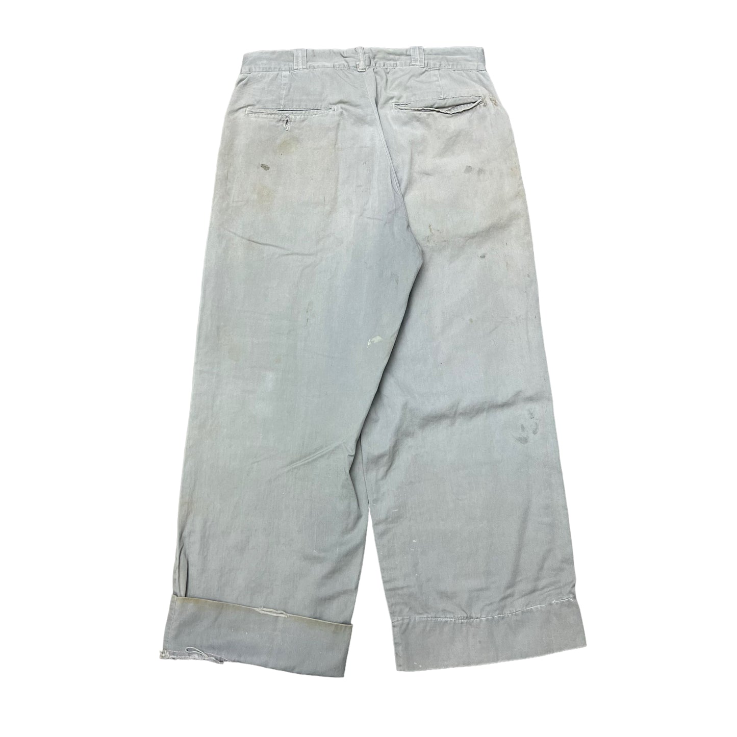 1950s Grey sail cloth work pants (28w)