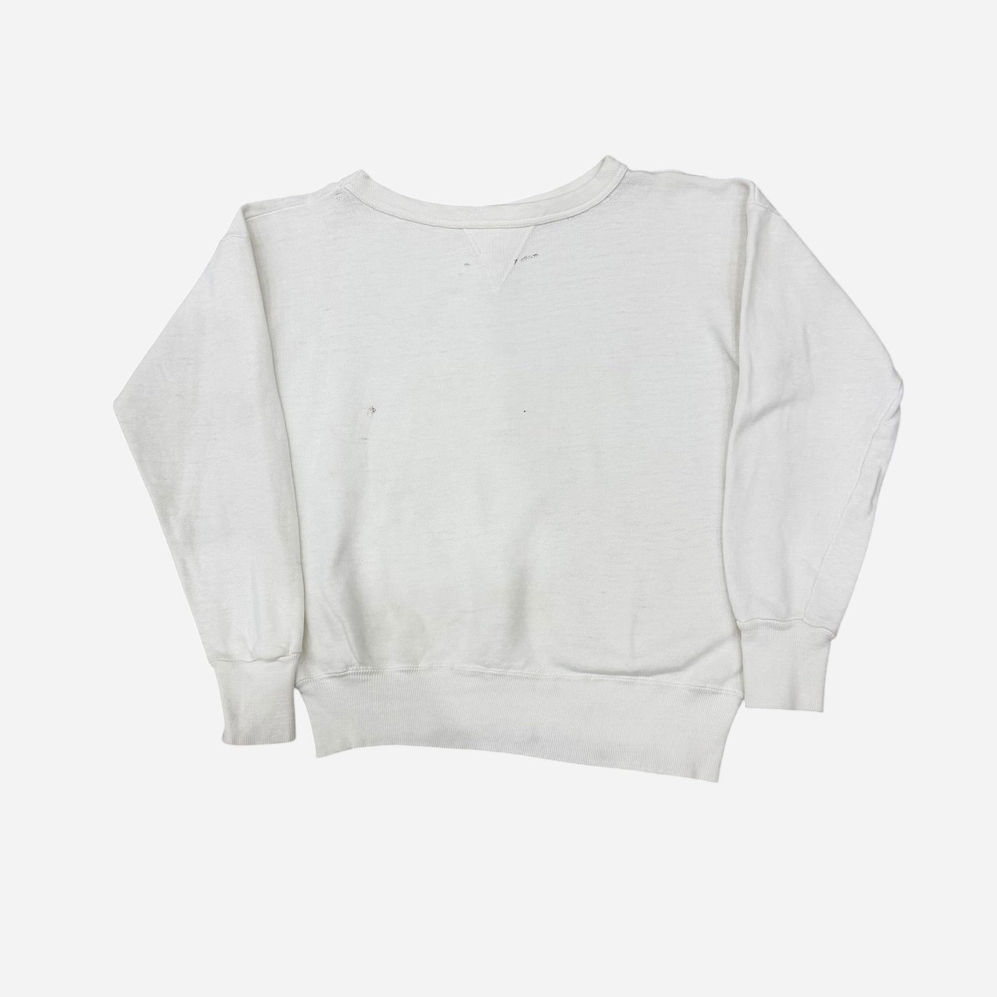 1950s Single V white sweatshirt (S/M)