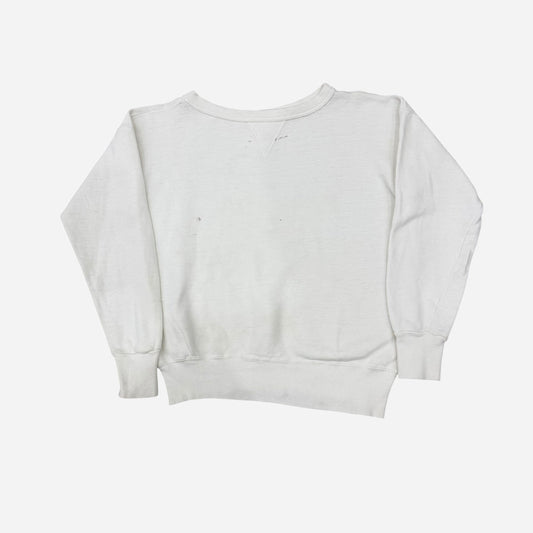 1950s Single V white sweatshirt (S/M)