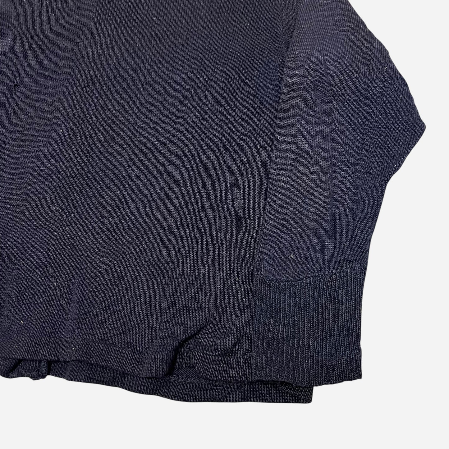 1930s Dark navy cotton cardigan (L)