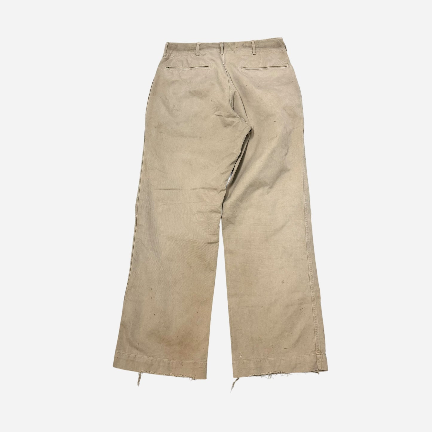 1930s US Army zinc button khaki chinos (30w)