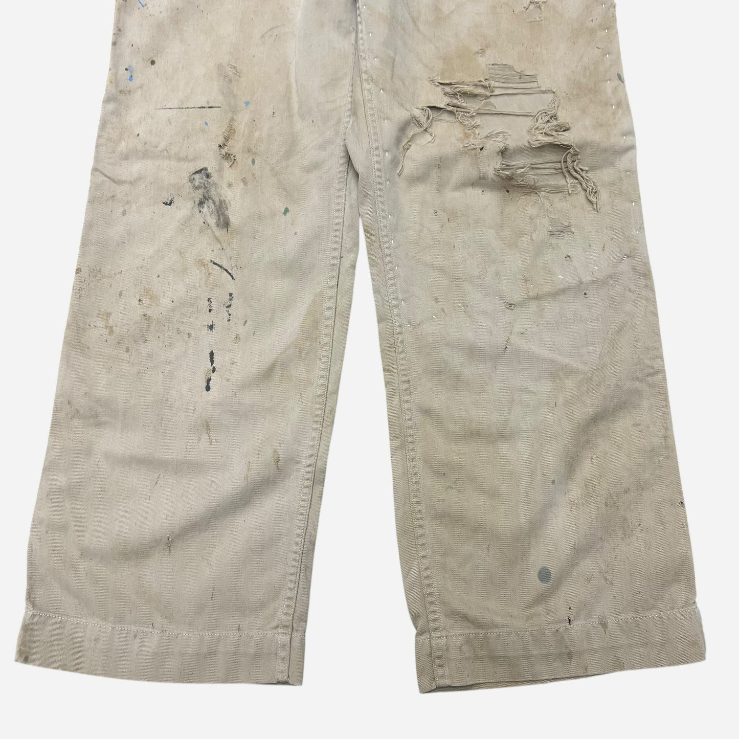 1940S WWII US Army repaired khaki chino pants (28w)
