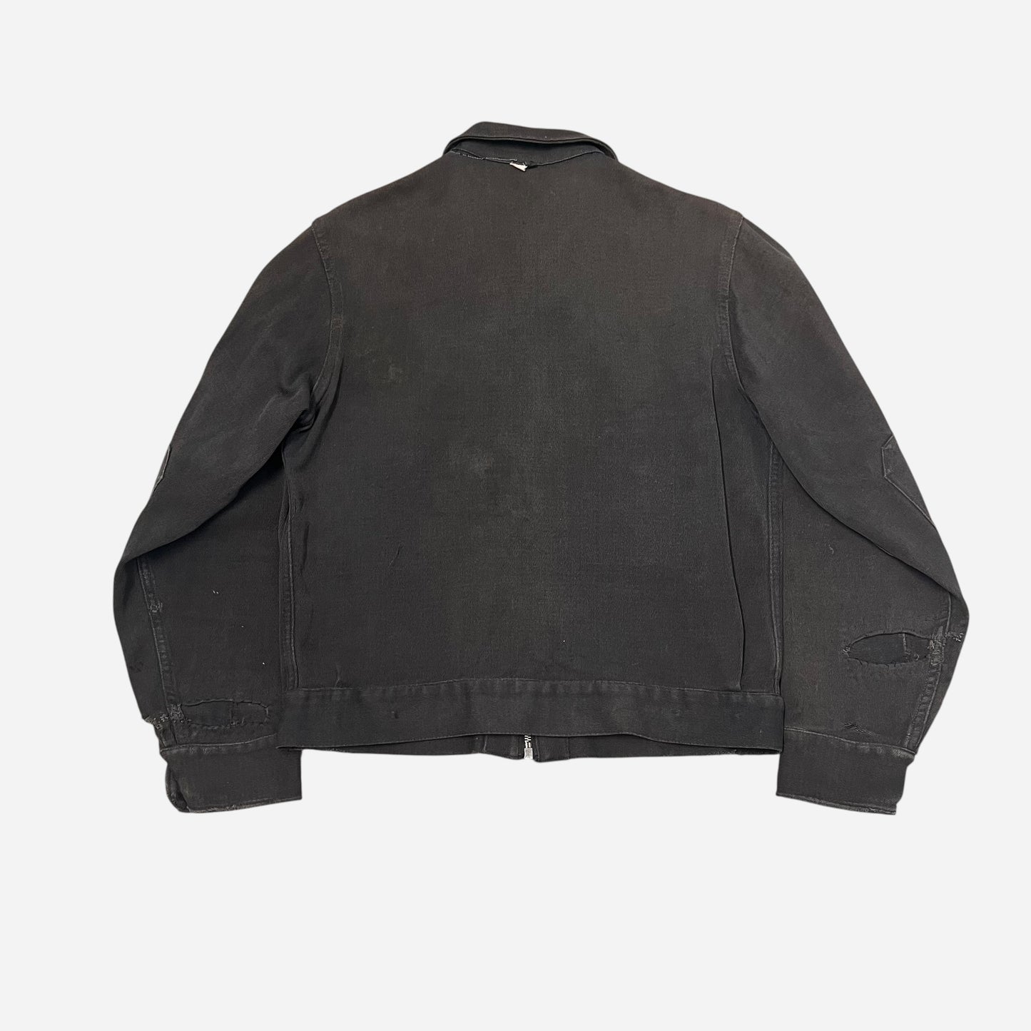 1950s Black/gray Lee cotton whipcord boxy work jacket (M/L)