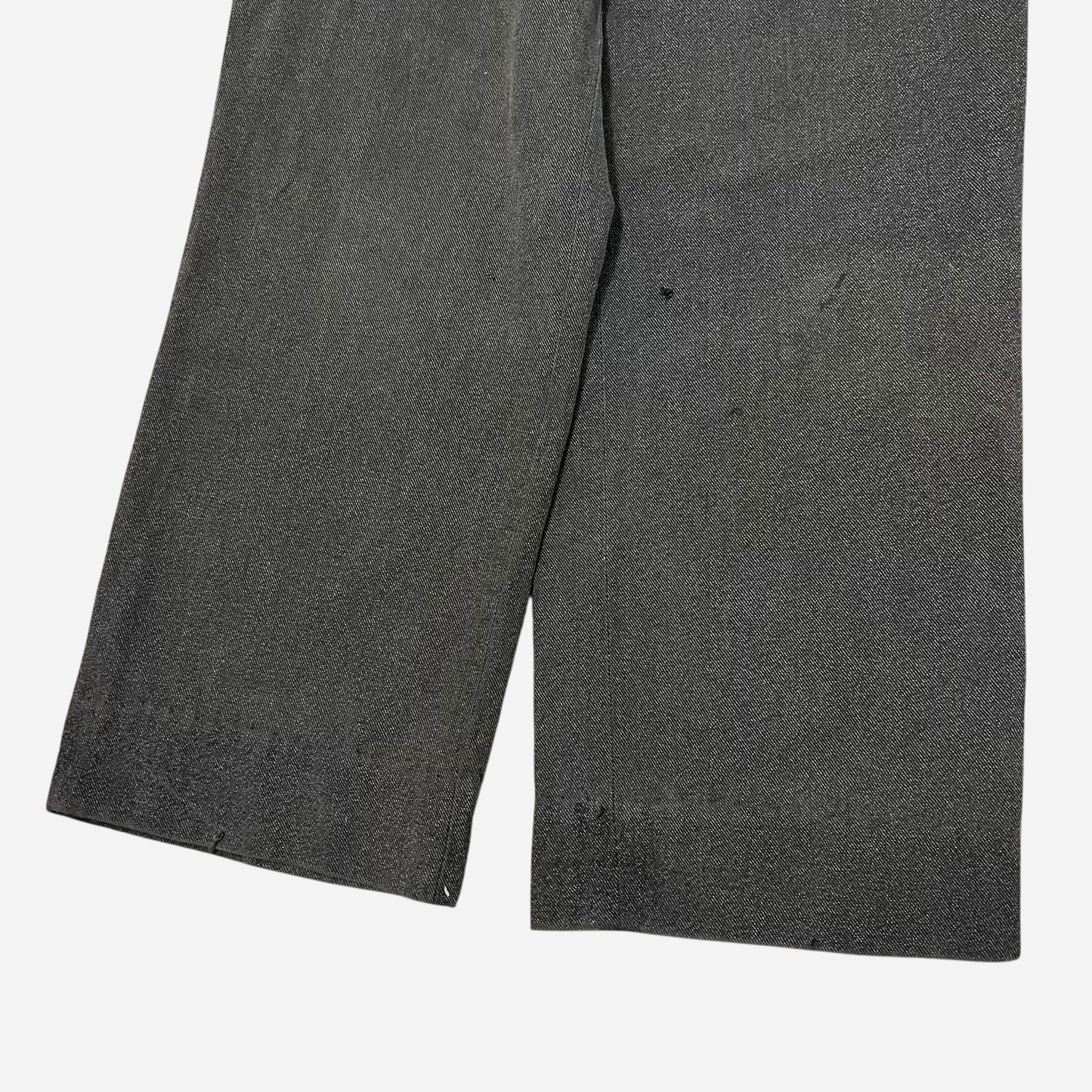 1940s Big Mac salt & pepper heavy cotton button fly work pants (29w)