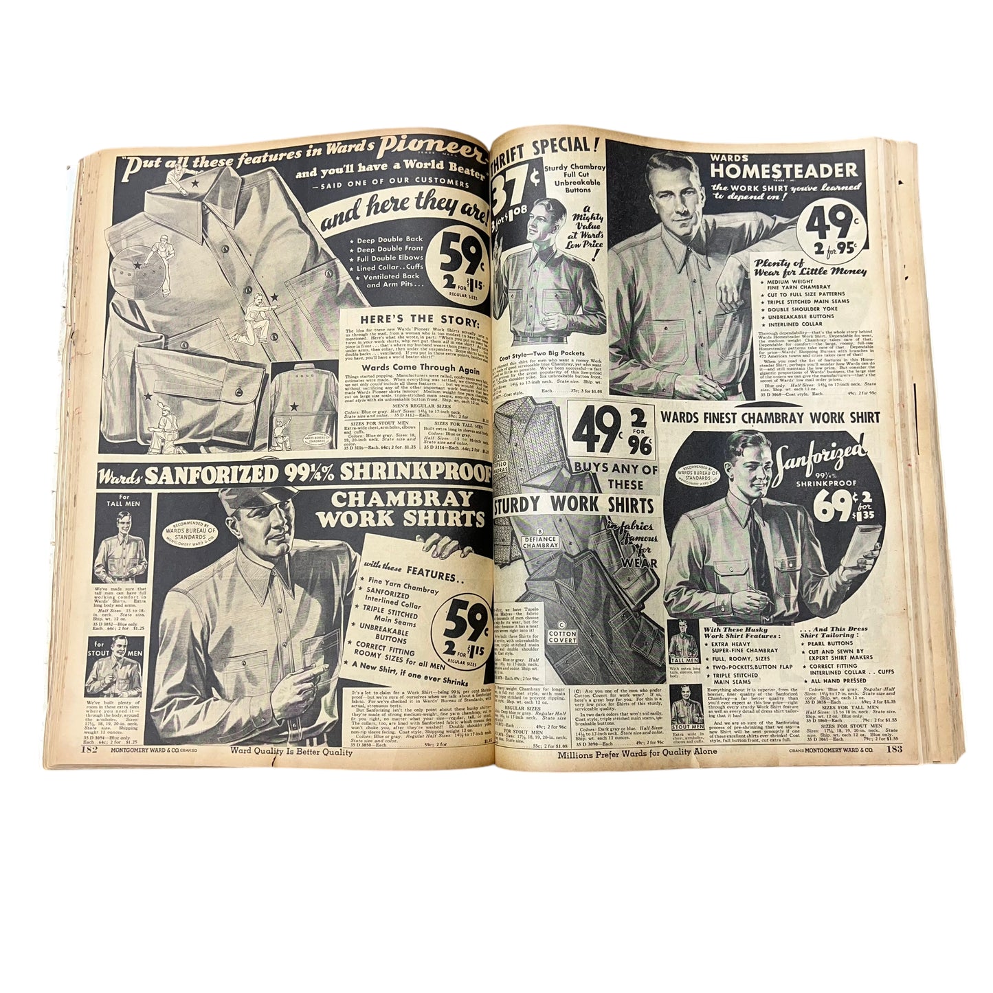 1933-1934 Montgomery Ward NRA catalog book