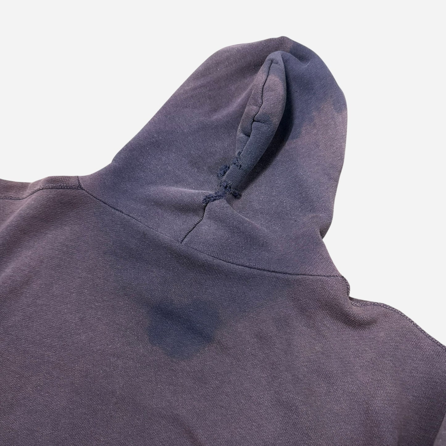 1950s Sun faded blue/purple thermal hoodie sweatshirt (M)