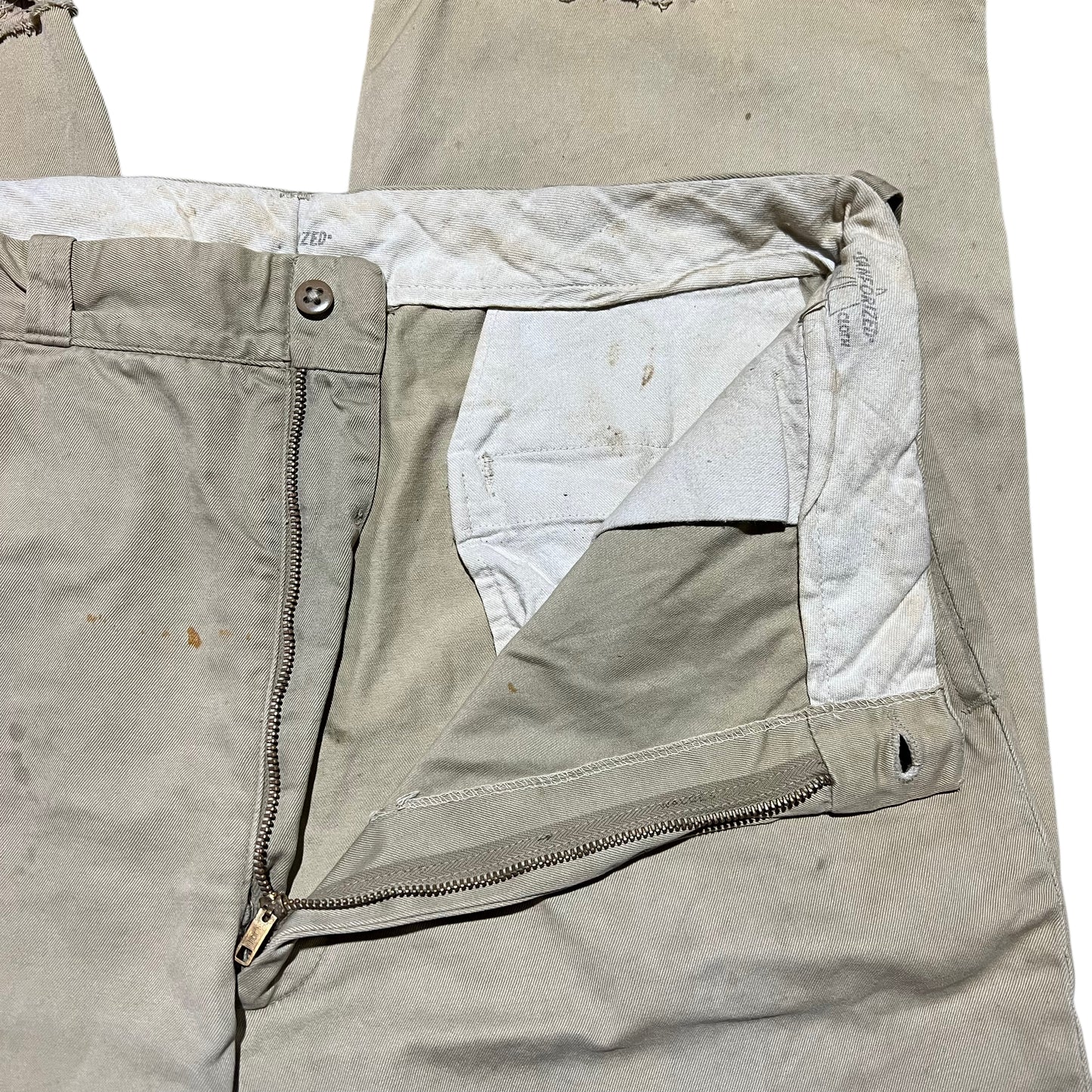 1950s Hercules sail cloth khaki chino work pants (35w)