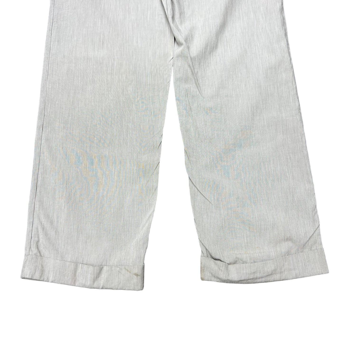 1950s Grey striped light cotton pants (30w)