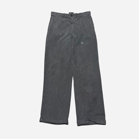 1960s Sail cloth salt and pepper cotton work pants (31w)