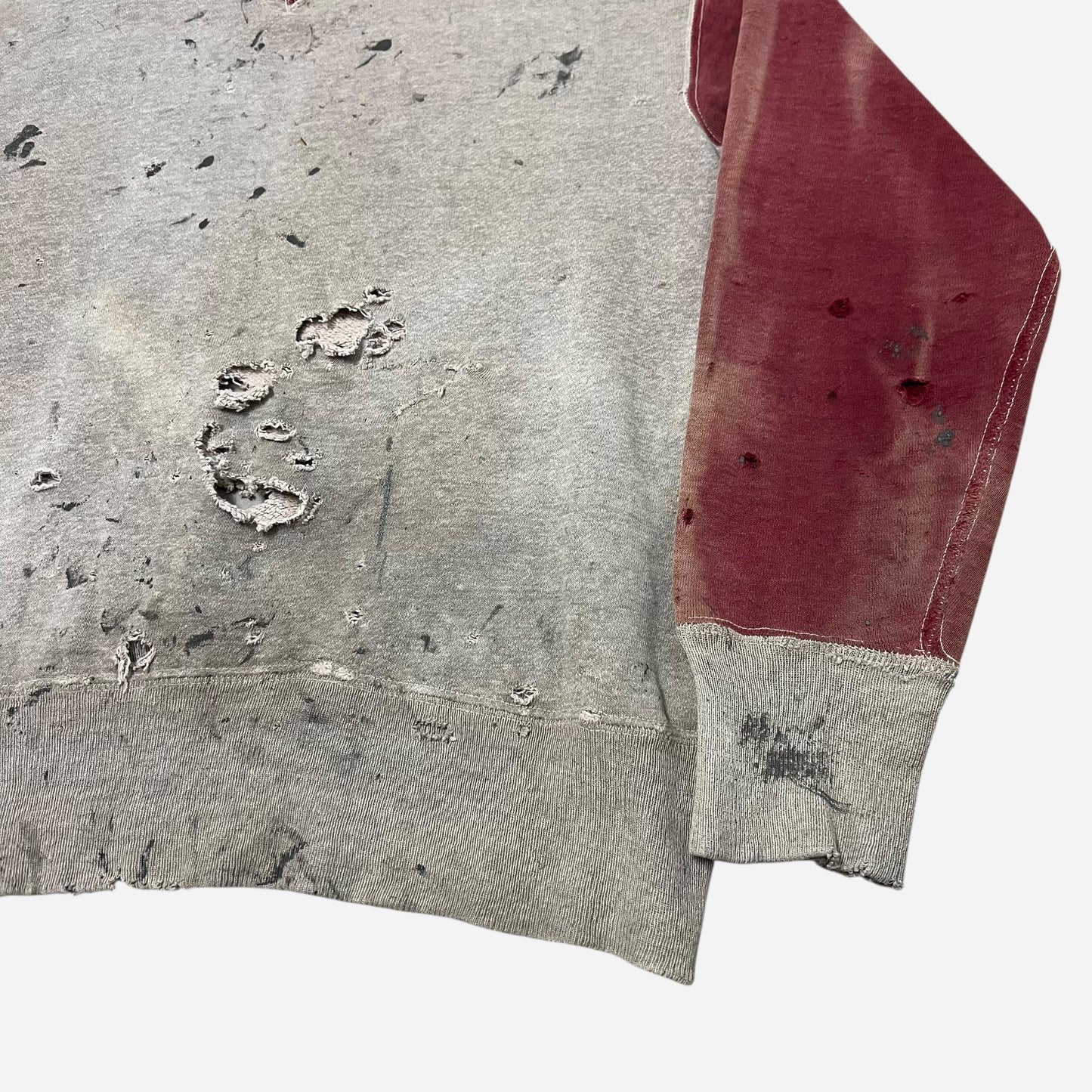 1940s Oneita freedom sleeve double V distressed sweatshirt (M)