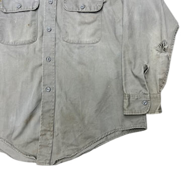 1950s Grey cotton work shirt (L)