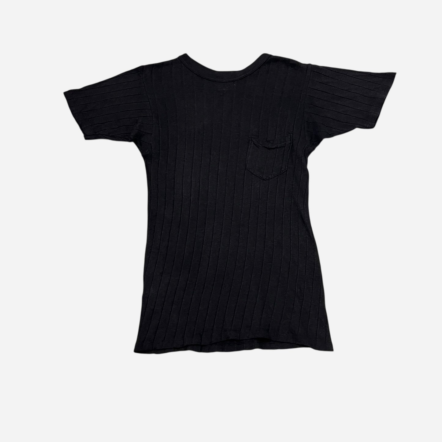 1950s Champion black cotton ribbed pocket t shirt (S/M)