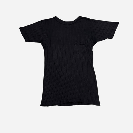 1950s Champion black cotton ribbed pocket t shirt (S/M)