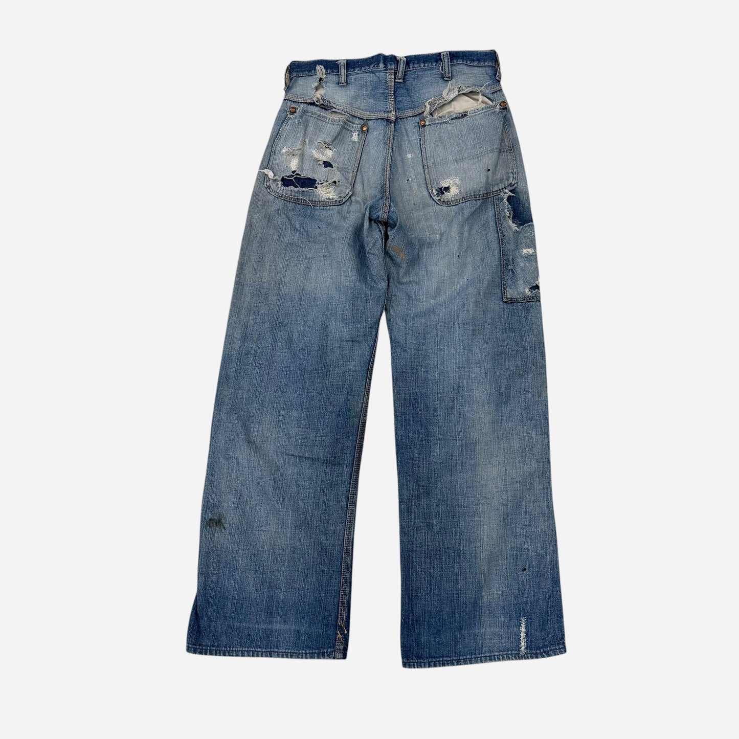 1950s As Is Blue Bell heavily repaired carpenter jeans (29w)