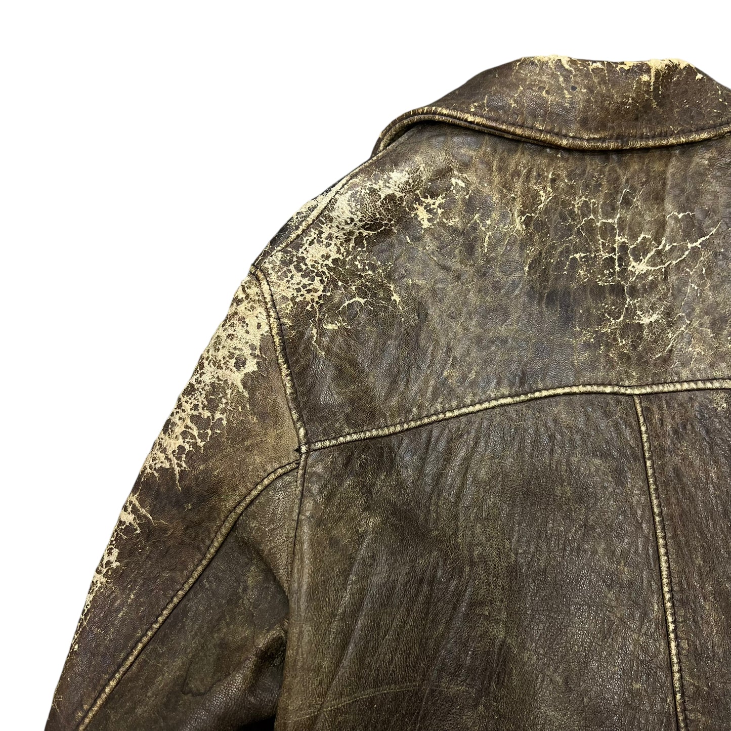 1930s Brown leather car coat (S/M)