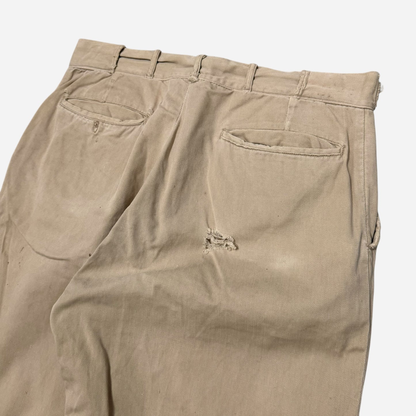 1940s Button fly khaki chinos (32w)