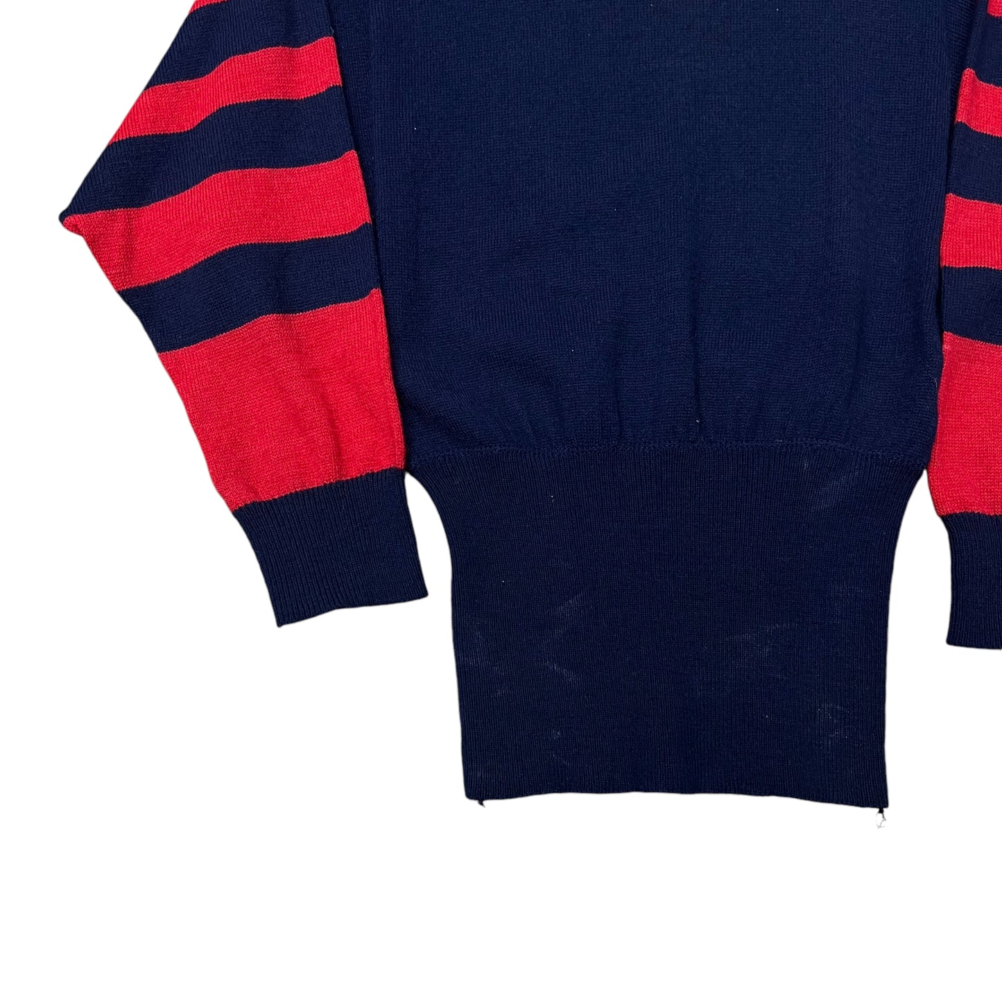 1950s Women’s Jantzen red & navy striped knit sweater (XS)