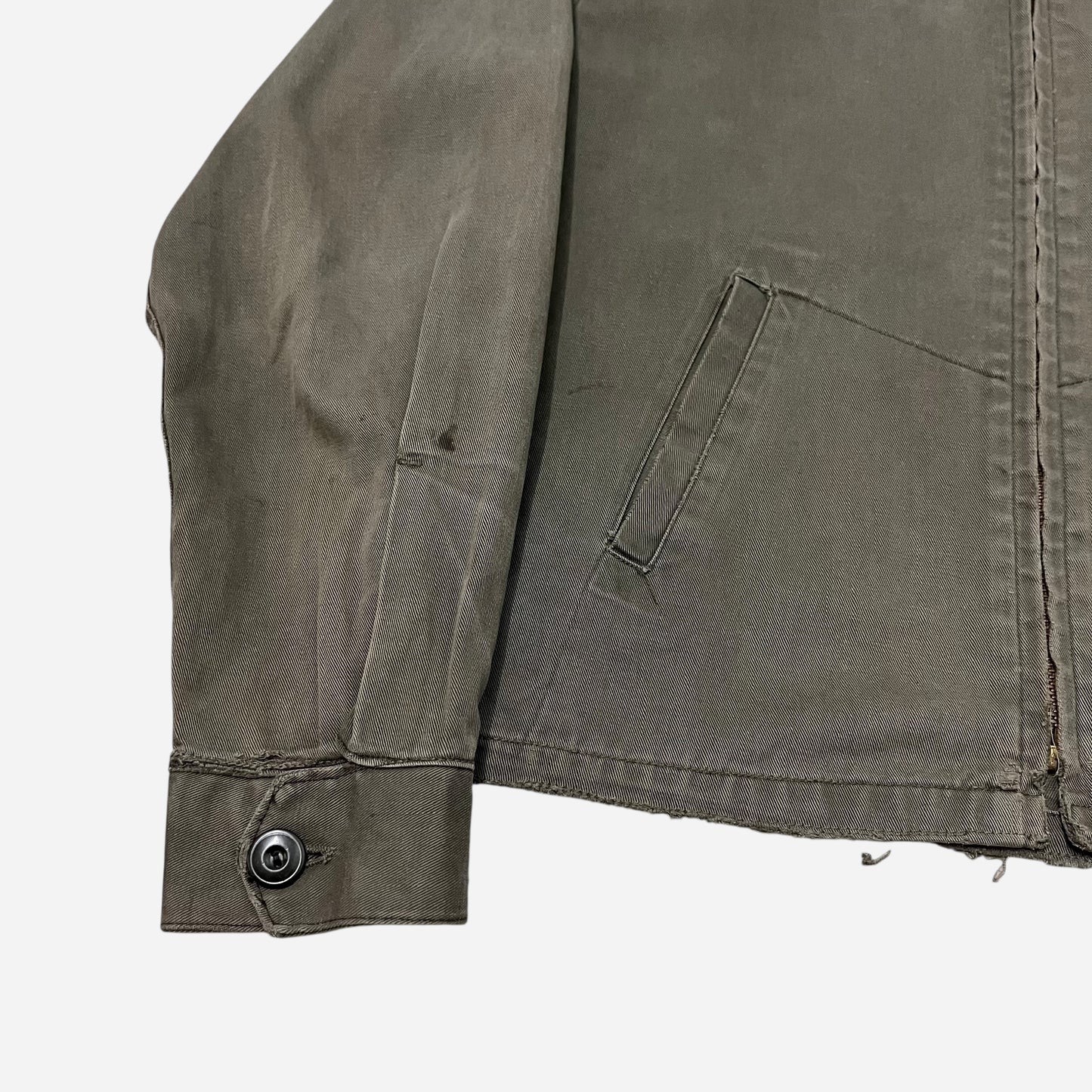 1950s Green cotton cropped work jacket (M)