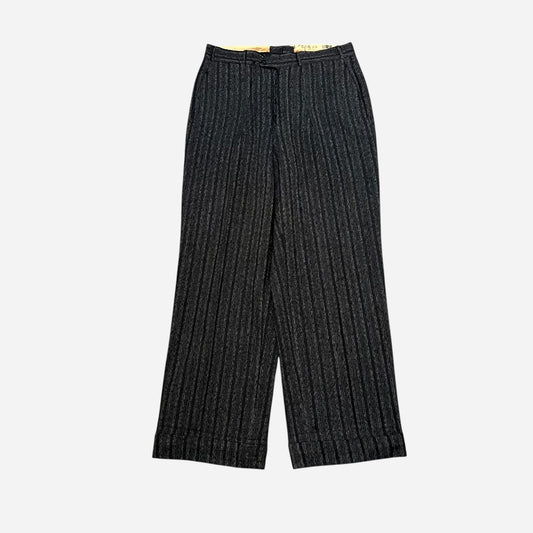 1930s Double button salt & pepper striped wool pants (31w)