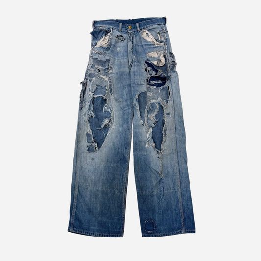 1940s As Is Union Made heavily repaired denim carpenter jeans (29w)