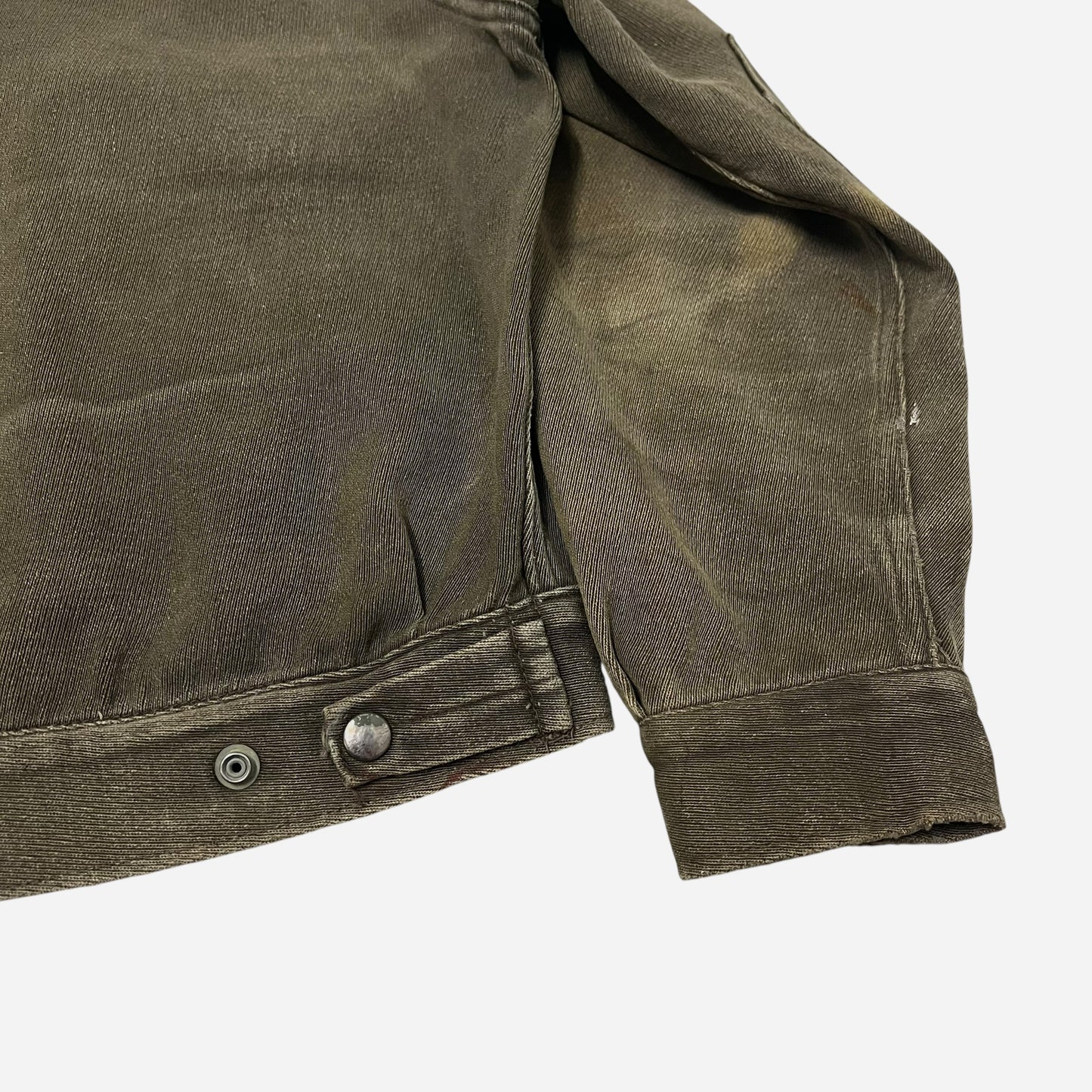 1940s Dubbleware green cotton whipcord cropped work jacket (L/XL)