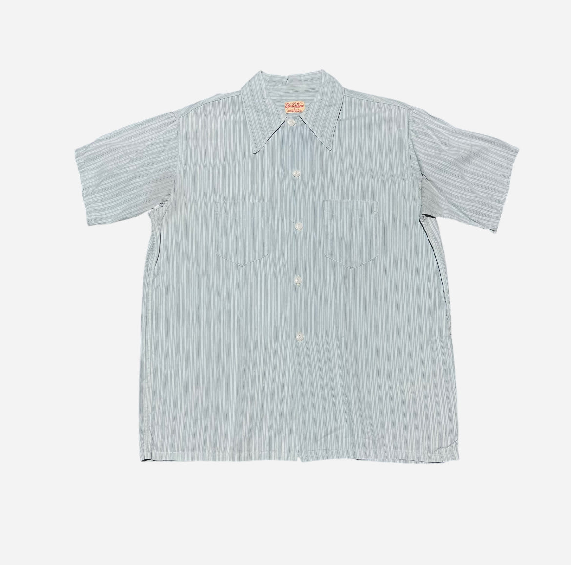 1940s Brooks Lane light blue striped cotton shirt (M/L)