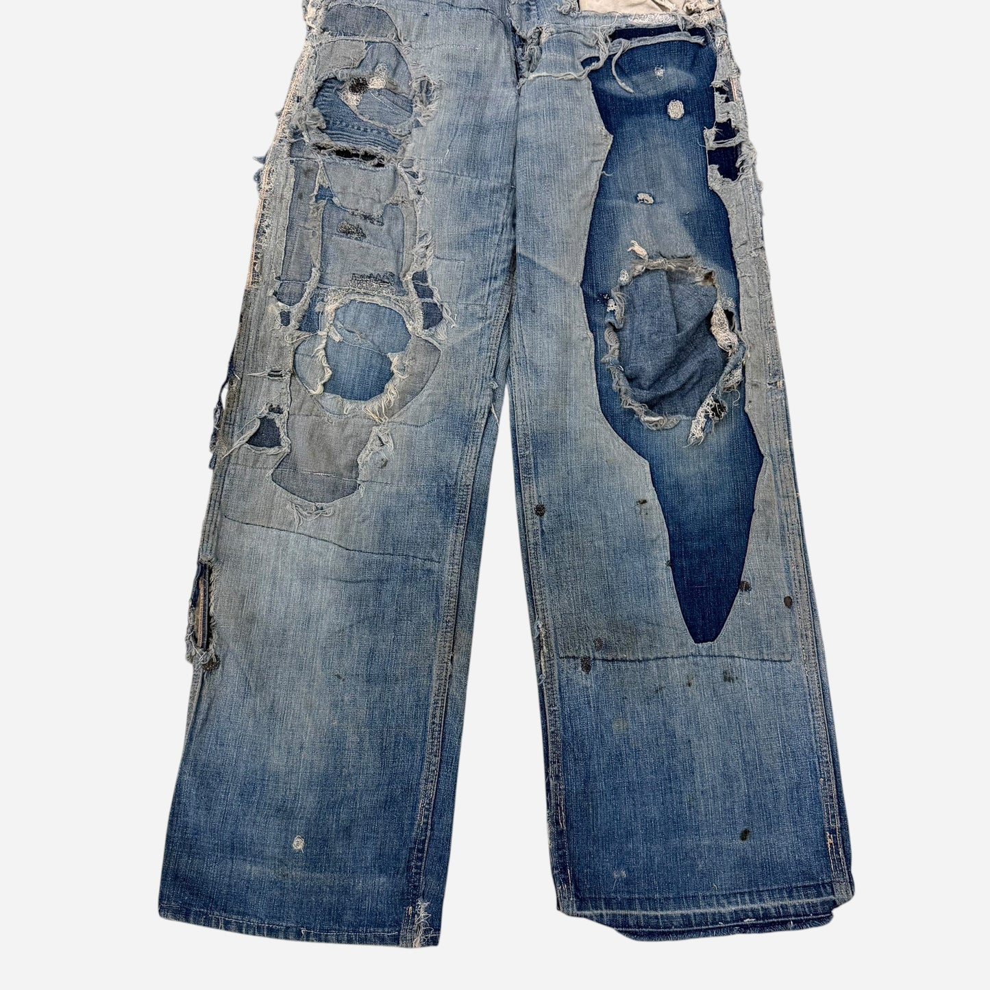 1940s As Is Union Made heavily repaired denim carpenter jeans (29w)
