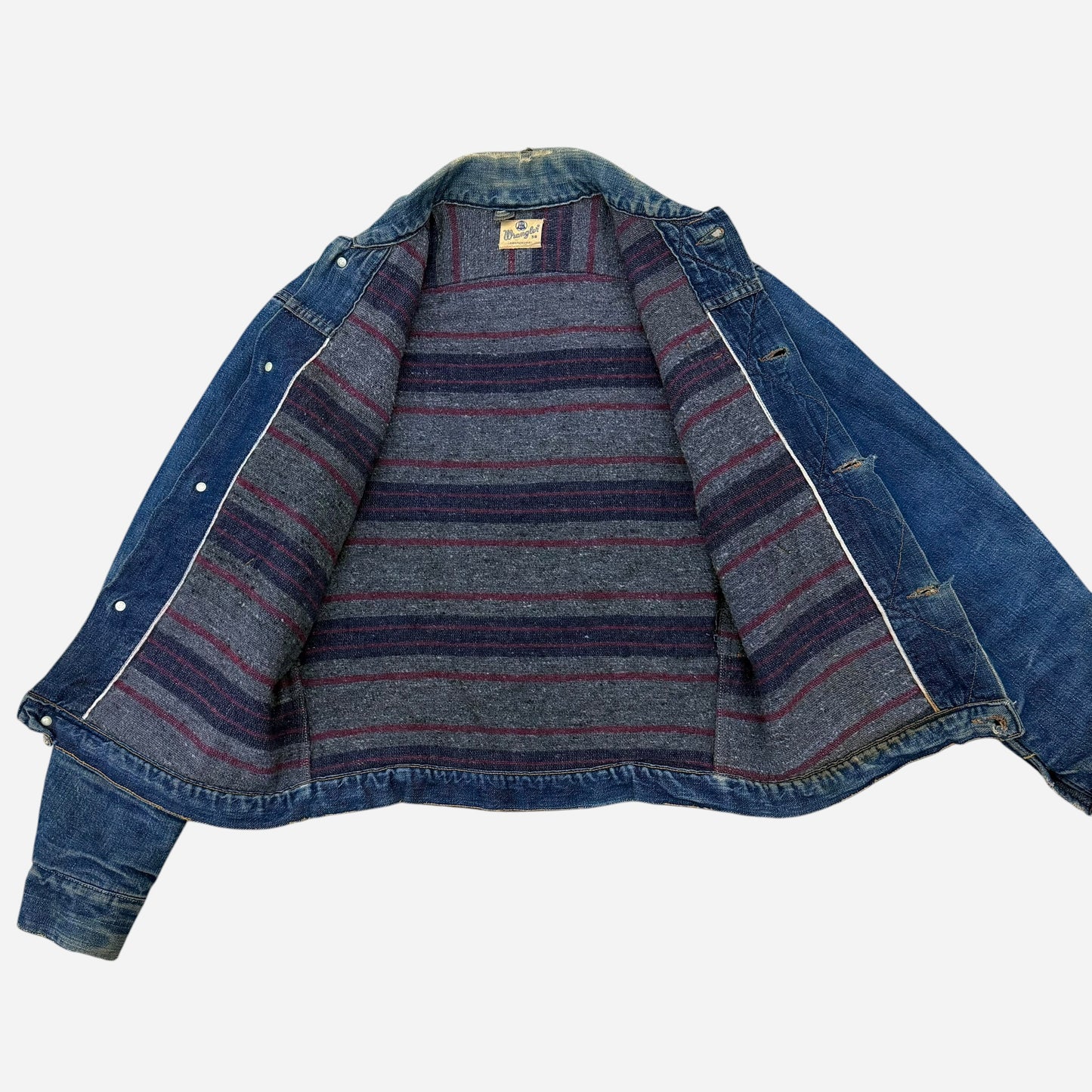 1950s Wrangler blanket lined denim jacket (M)