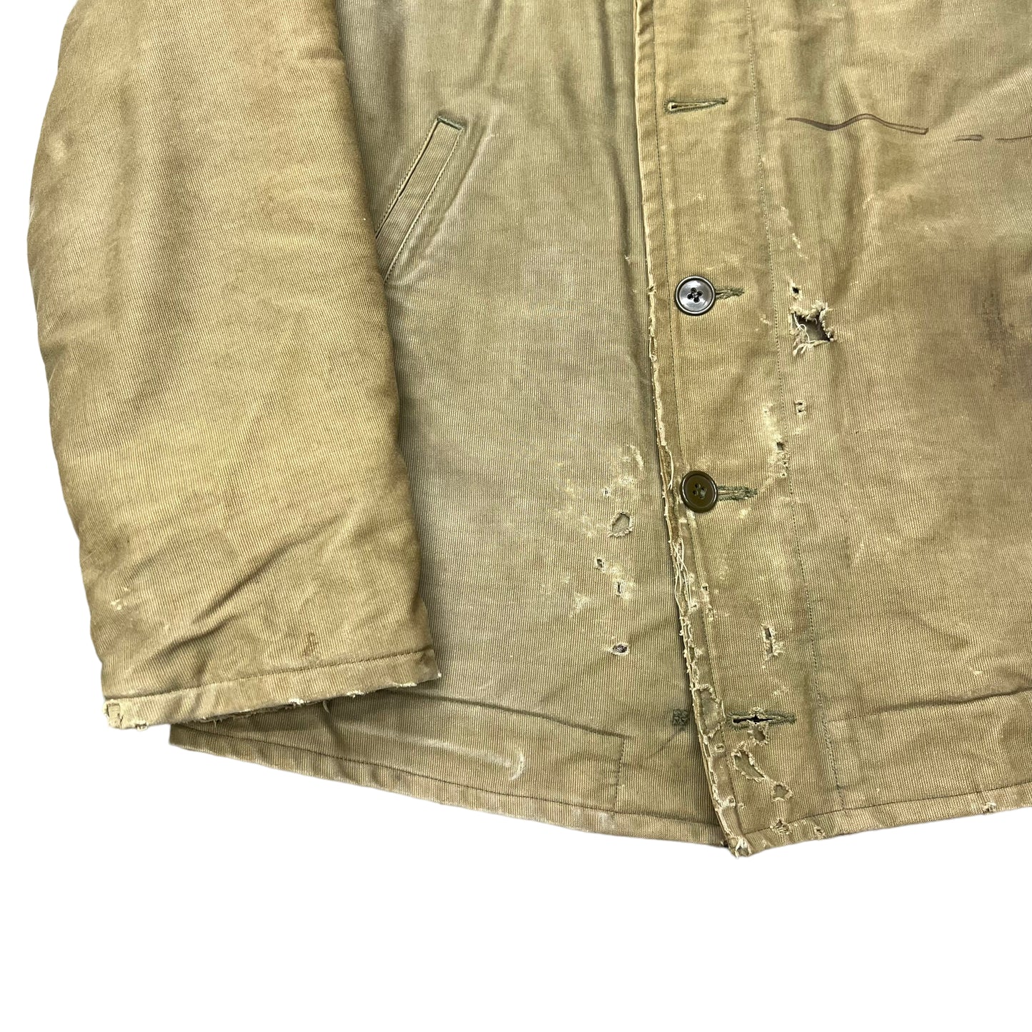 1940s WWII USN deck jacket distressed (L)