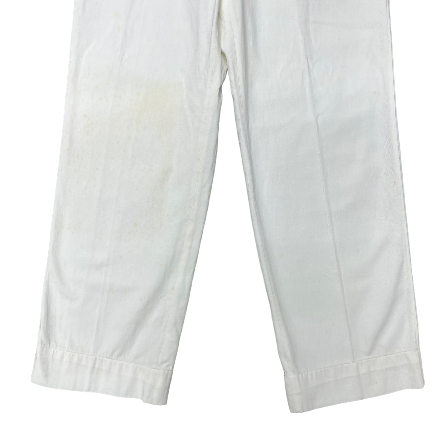 1930s Early WWII white USN sailor pants