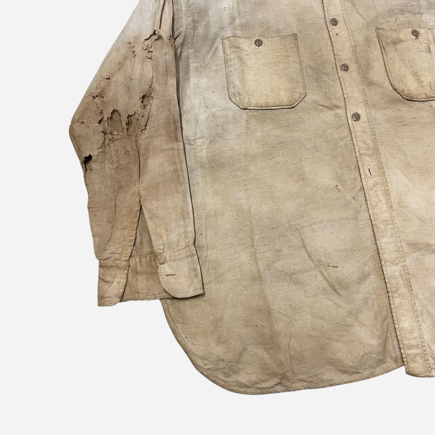 1930s Gold Star heavy cotton flannel work shirt (L)