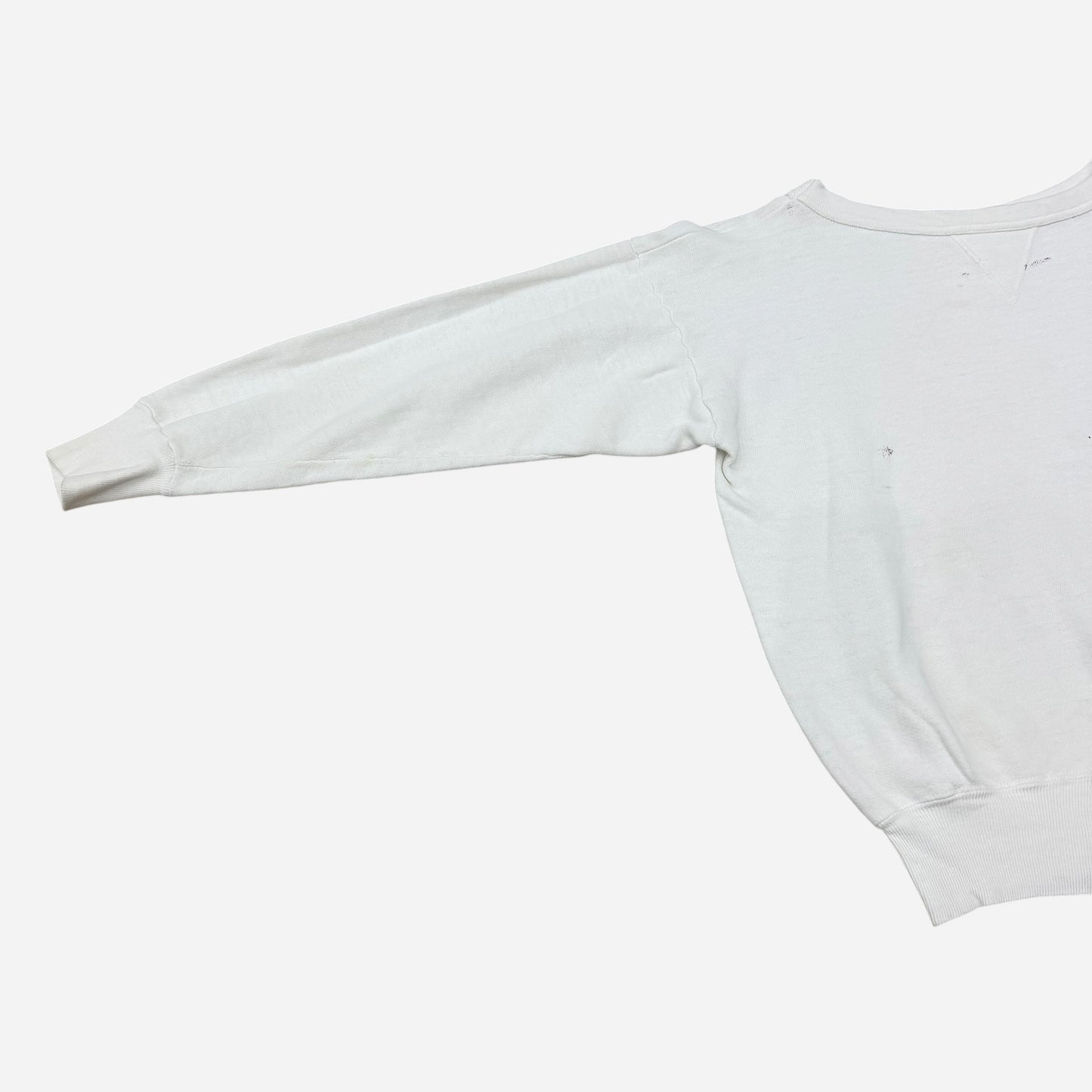 1950s Single V white sweatshirt (S/M)