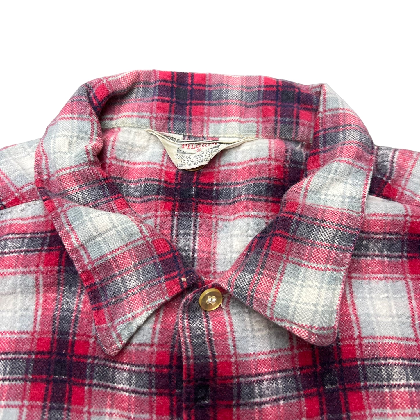 1950s Pilgrim cotton shadow plaid painters flannel (M/L)