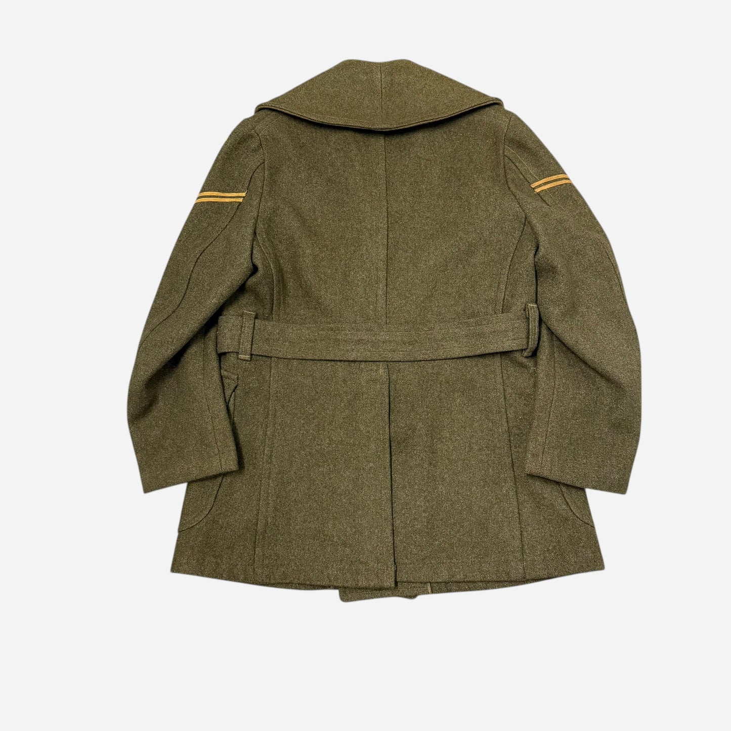 1930s Civilian Conservation Corps green wool double breasted mackinaw jacket (L)
