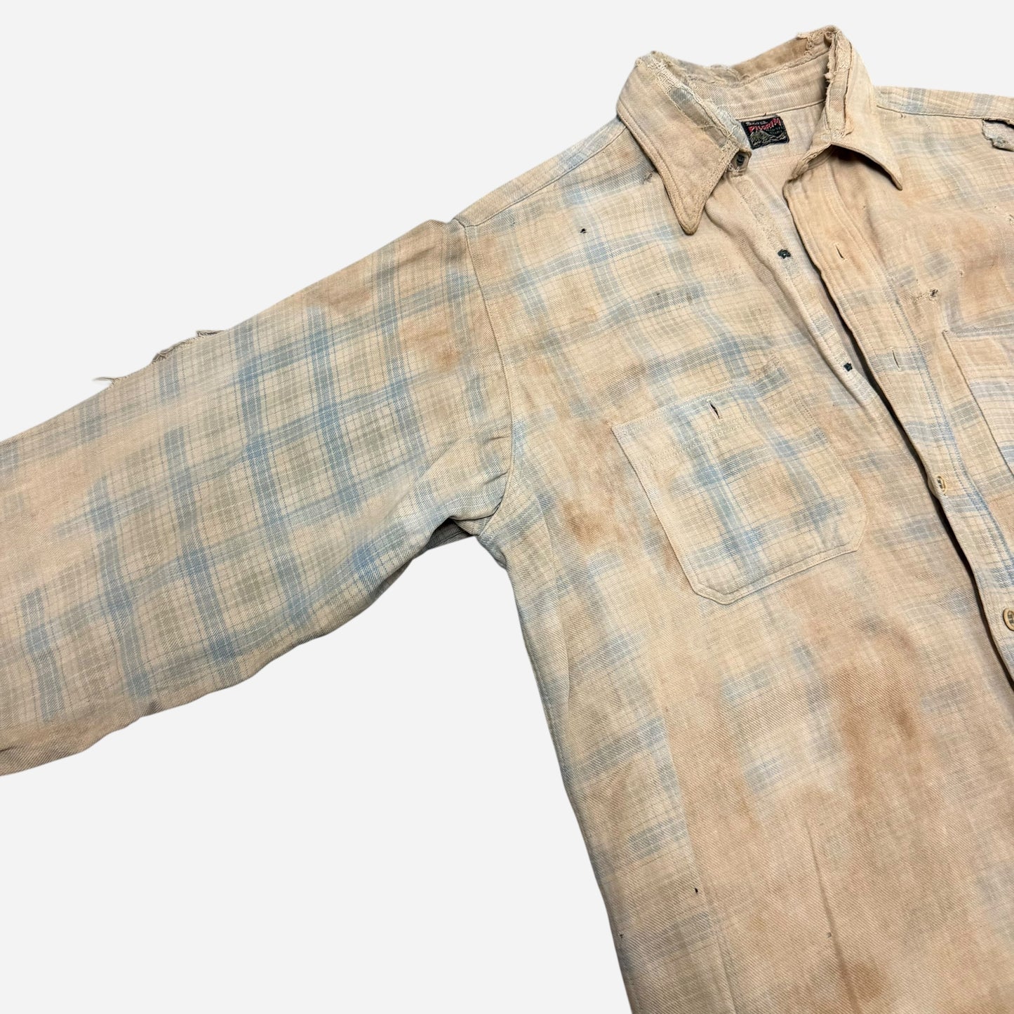 1930s As Is Sears Pilgrim cotton flannel shirt (L)