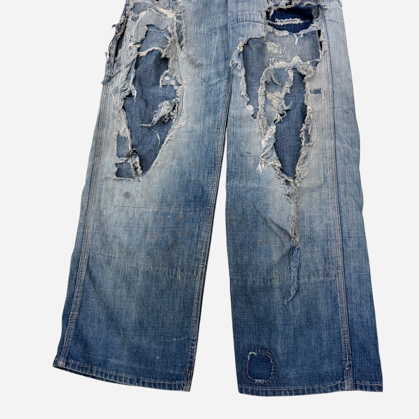 1940s As Is Union Made heavily repaired denim carpenter jeans (29w)