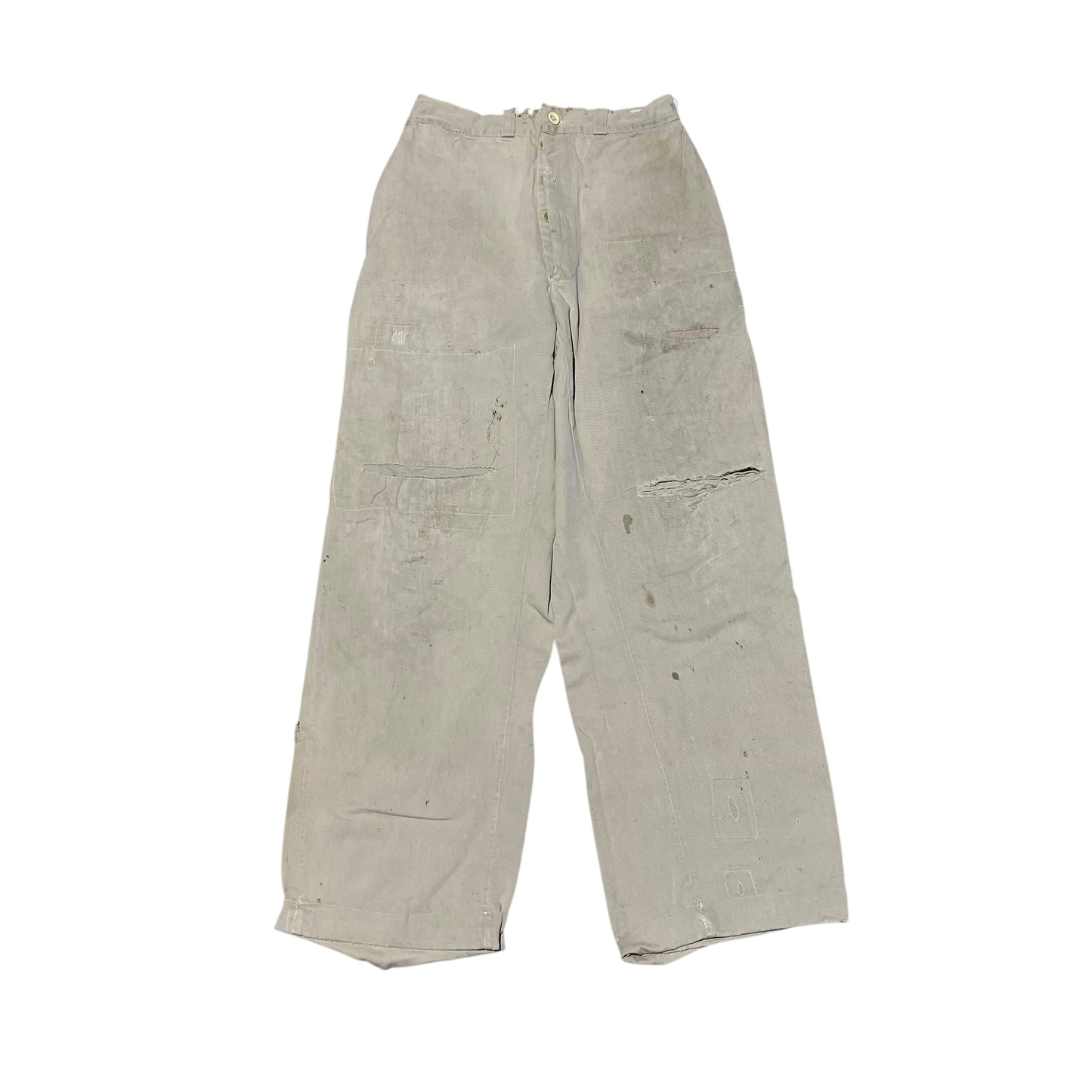 1950s Button fly khaki chino work pants (28w)