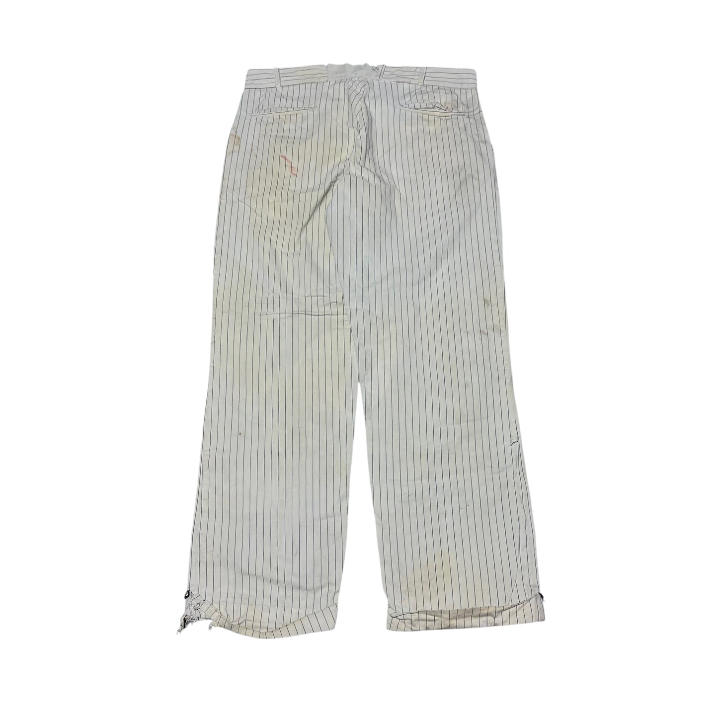 1930s Hapgrade metal button fly white striped work pants (36w)