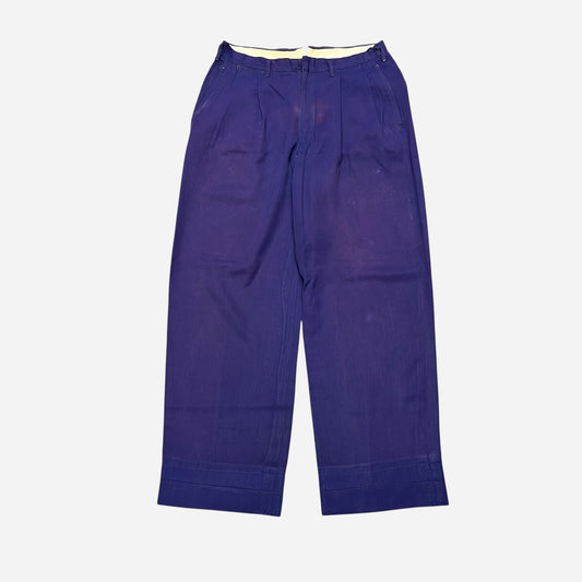1950s Purple rayon pleated pants (30w)