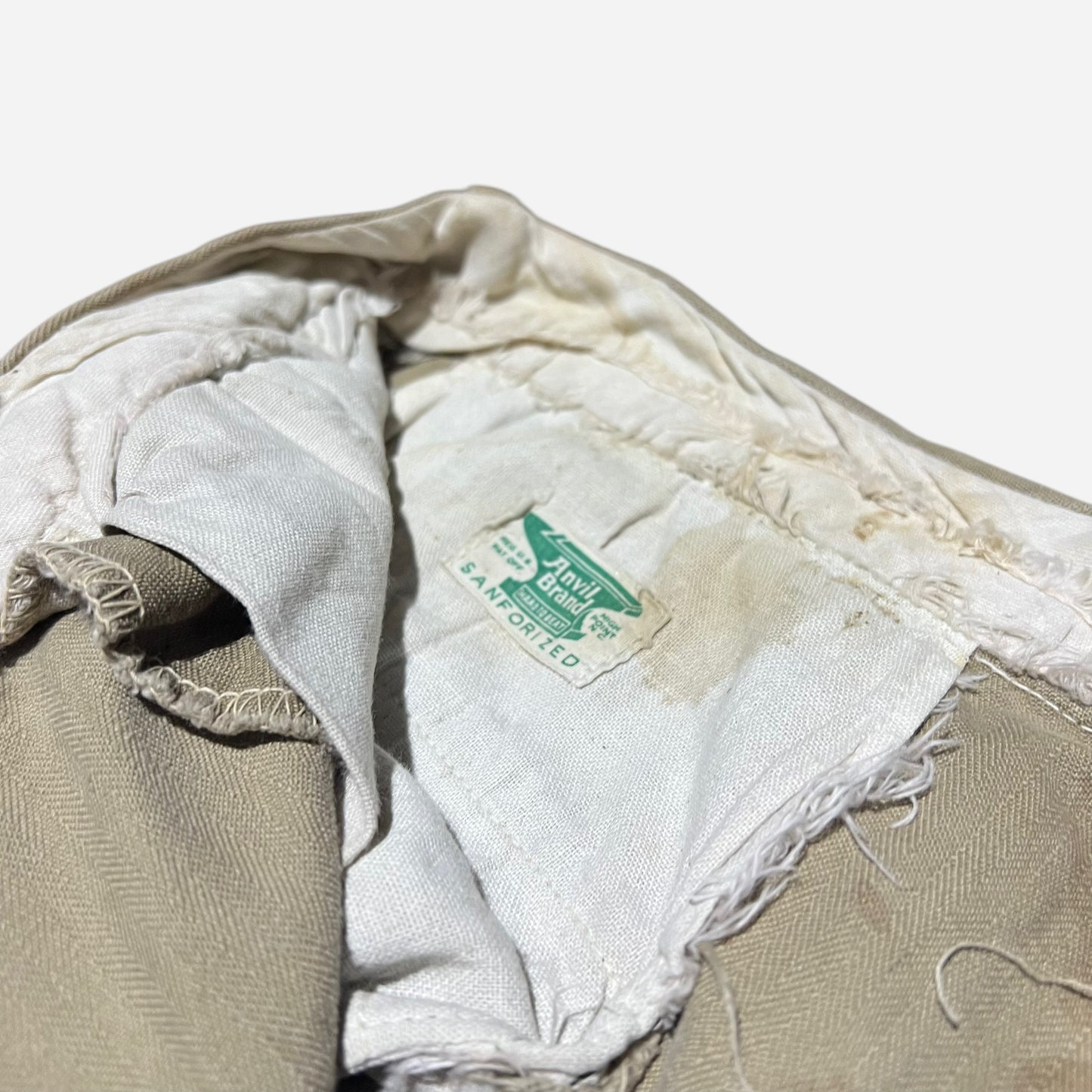 1940s Anvil khaki hbt button fly work pants (32w)