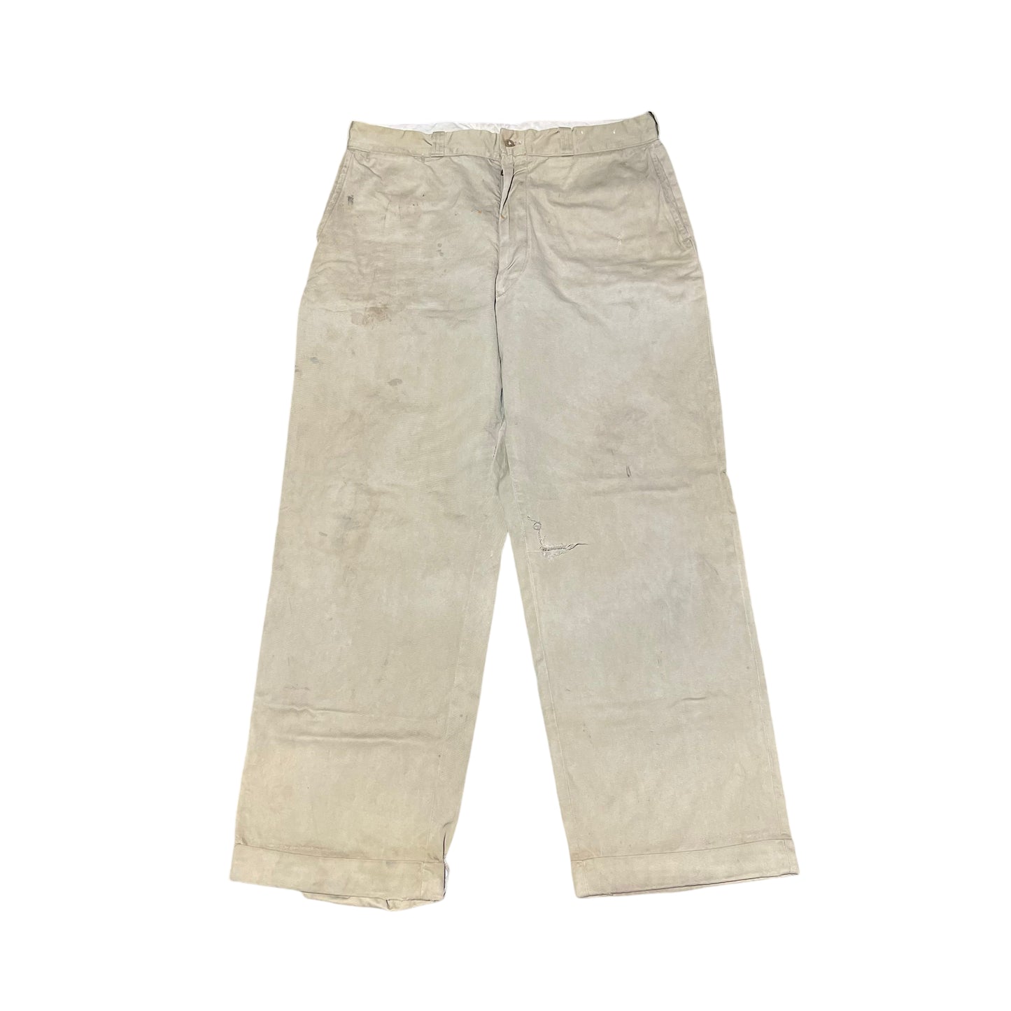 1950s Hercules sail cloth khaki chino work pants (35w)