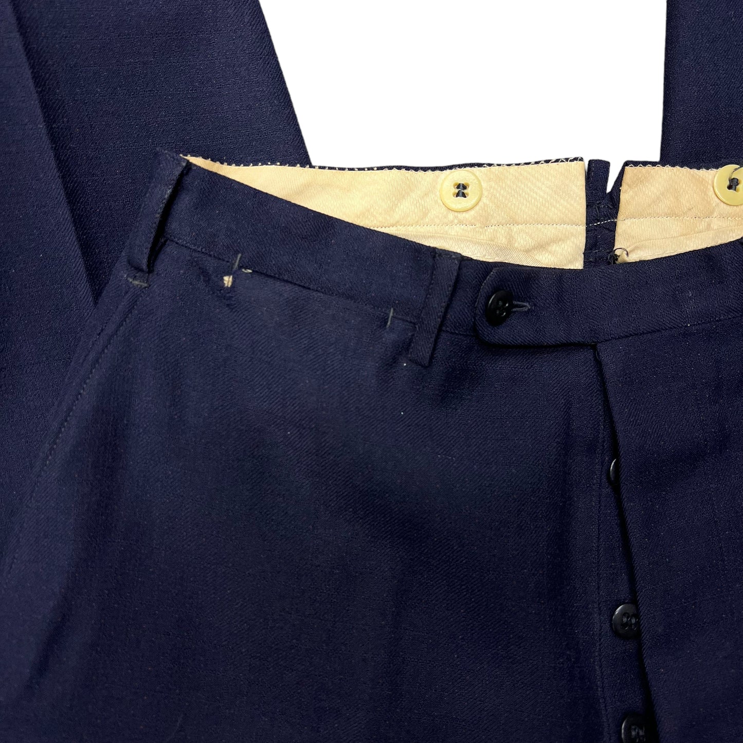 1930s Dark navy wool pants (29w)