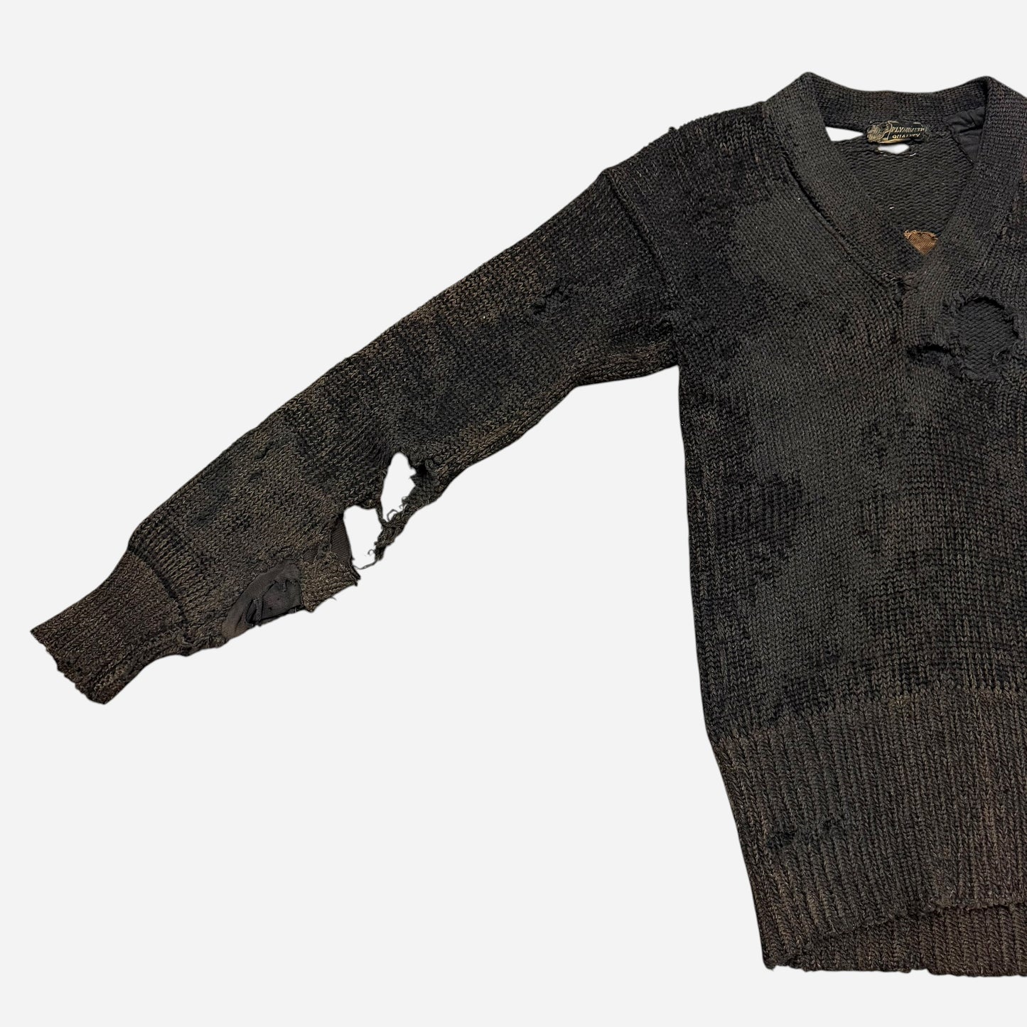 1920s Repaired back & green knit (M)