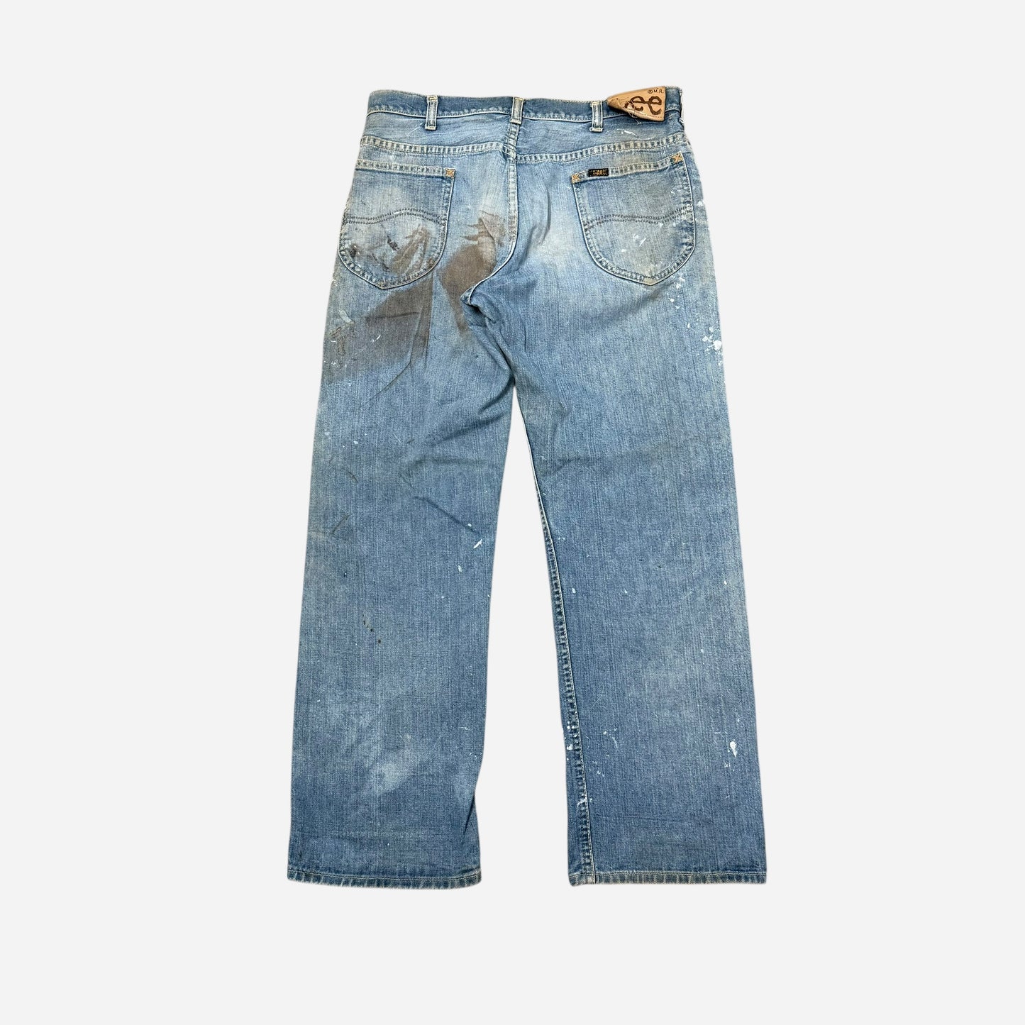 1960s Lee Riders paint splattered half selvedge jeans (32w)