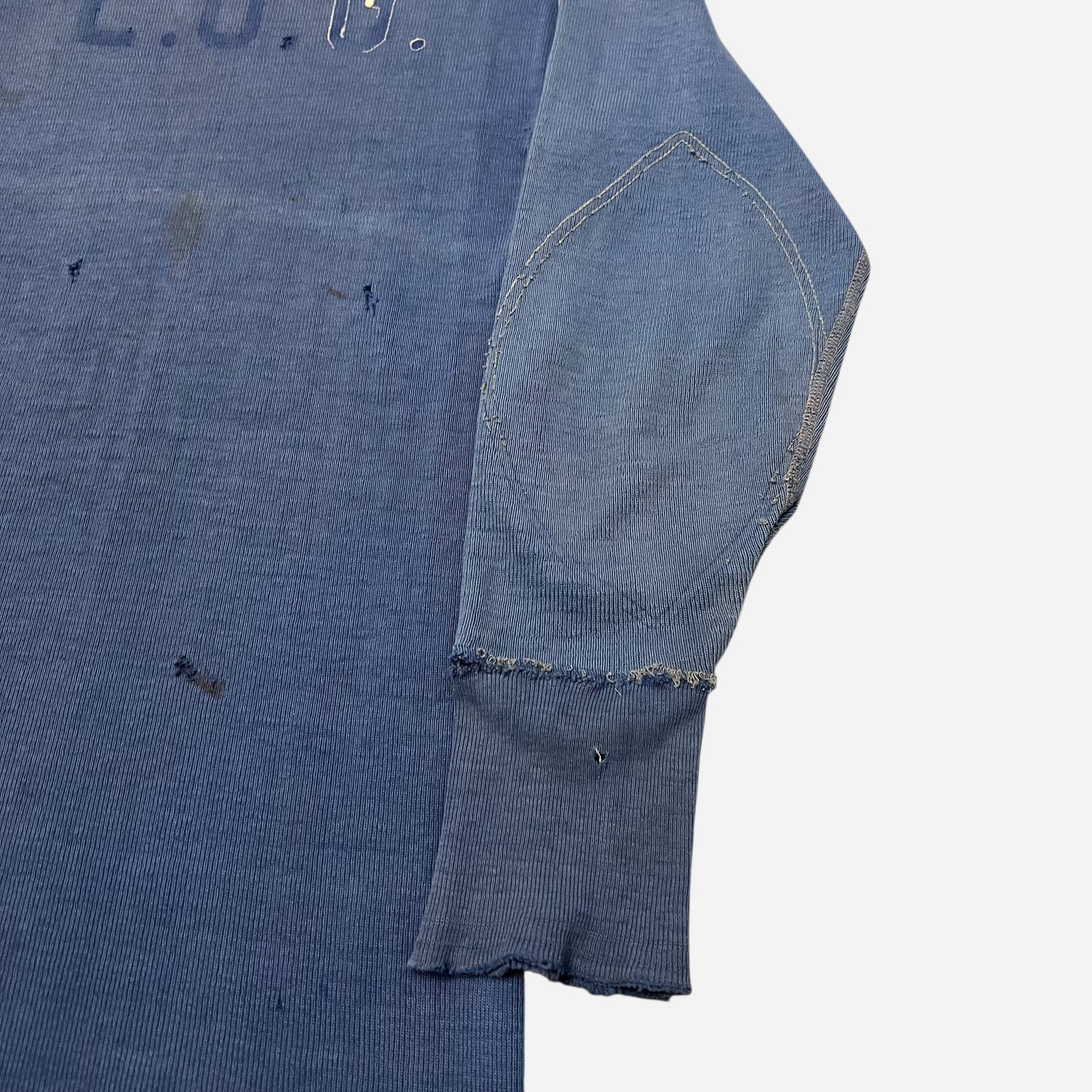 1930s Blue sun faded cotton jersey (M)
