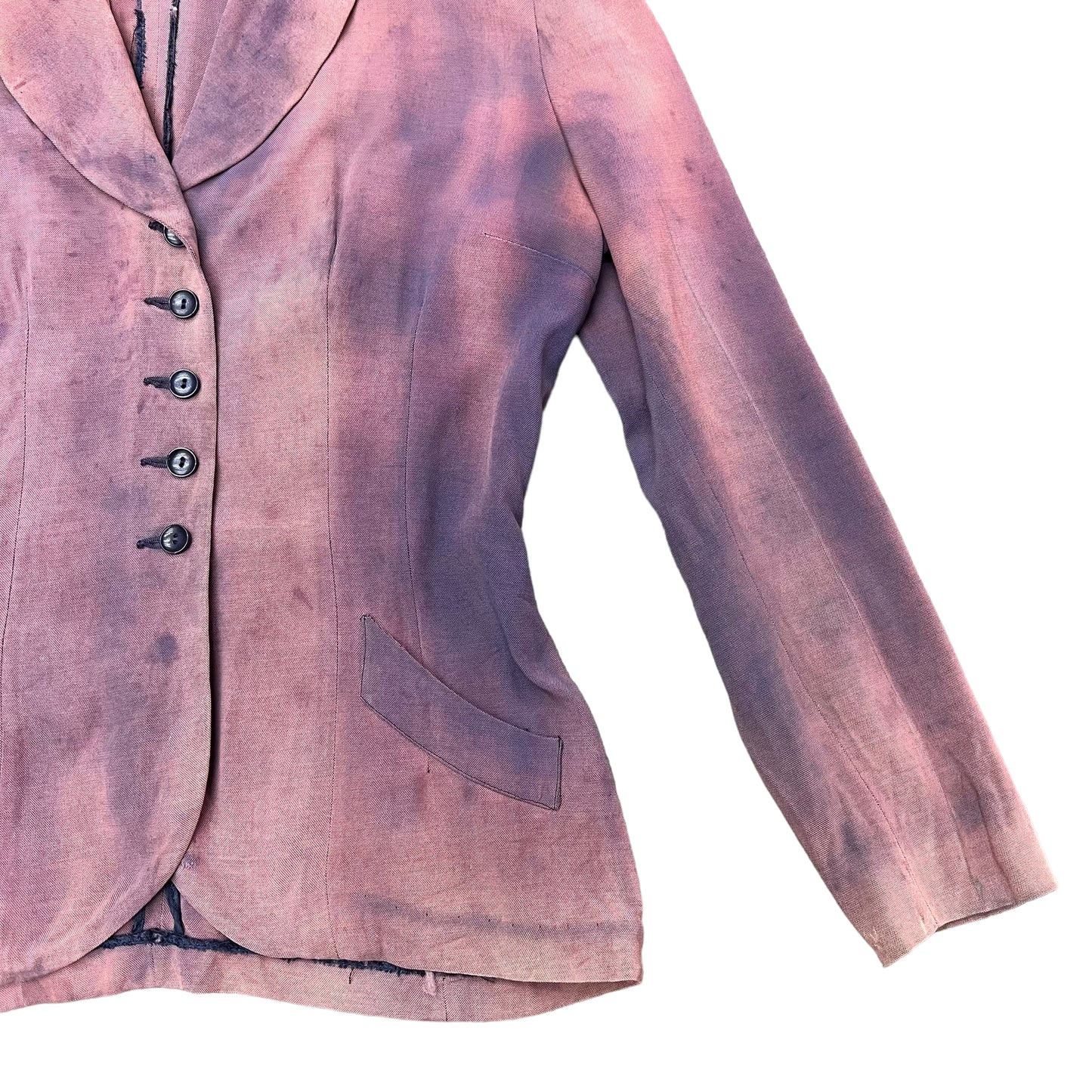 1940s Women’s purple faded rayon blazer (S/M)