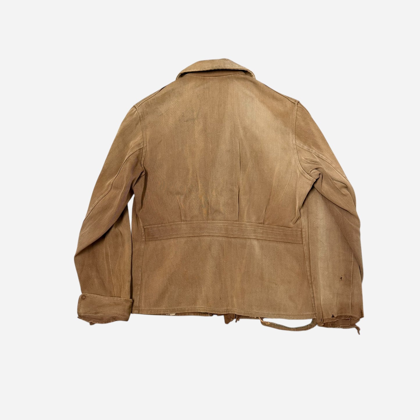 1940s Brown whipcord belt back jacket (M)