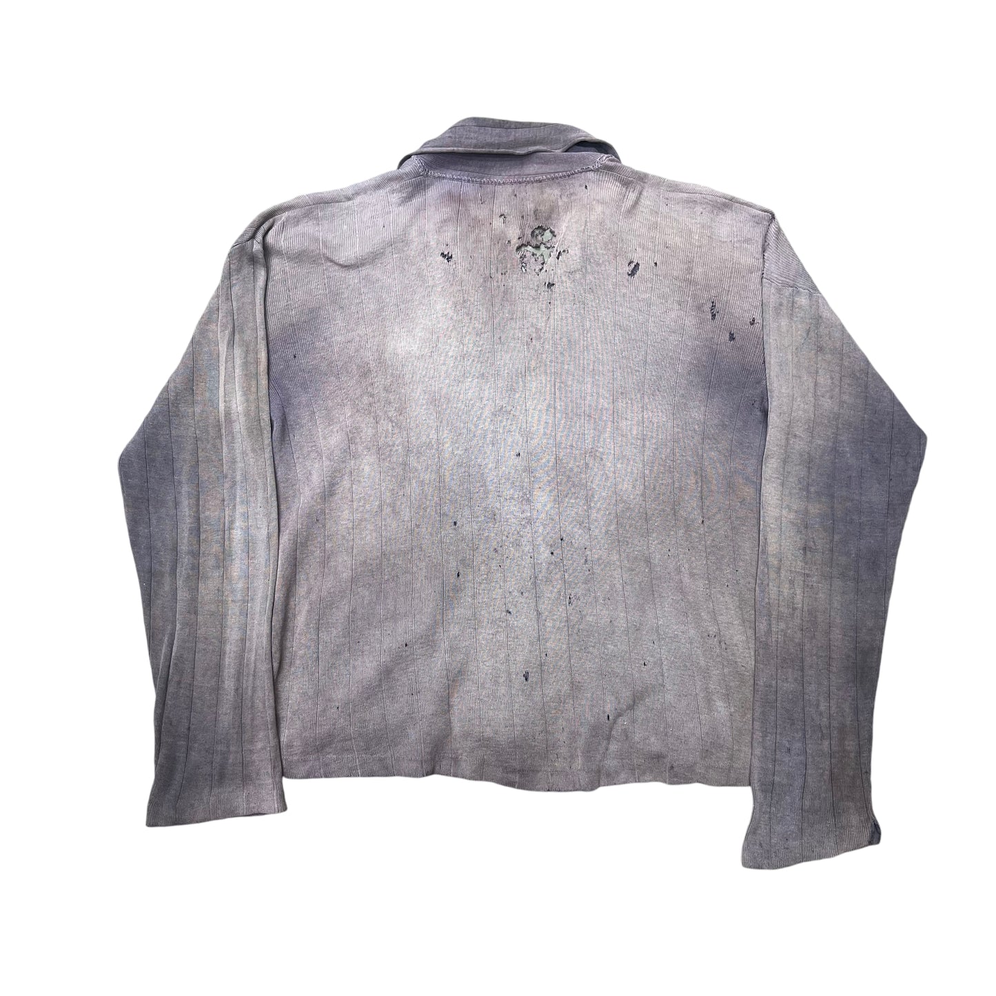 1940s Sun faded & distressed purple cotton cardigan (S/M)